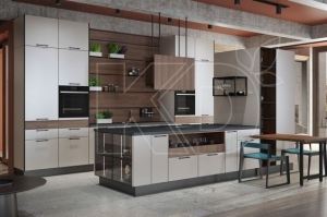 Кухня Ханна Блэк минимализм - Мебельная фабрика «Кухонный двор»