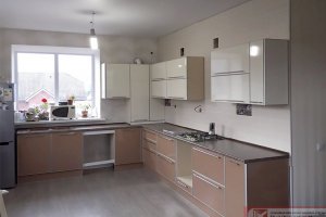 Кухня Хай-тек кремовая и персиковая - Мебельная фабрика «ГОСТ»