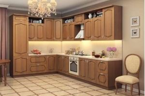 Кухня классика Octavia угловая (коричневая) арт. 120 - Мебельная фабрика «Патио Кухни»