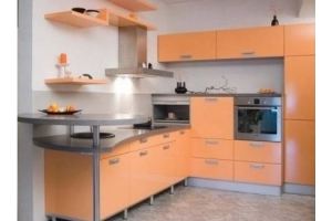 Кухня нежная оранжевая 0008 - Мебельная фабрика «La Ko Sta»
