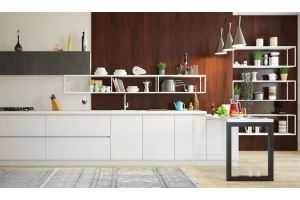 Кухня прямая белая Smartcube - Мебельная фабрика «MGS MEBEL»