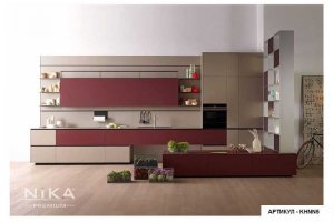Кухня прямая эмаль Кале - Мебельная фабрика «NIKA premium»