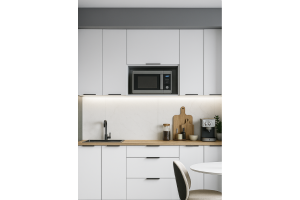 Кухня прямая светлая ЛДСП - Мебельная фабрика «Белвуд»