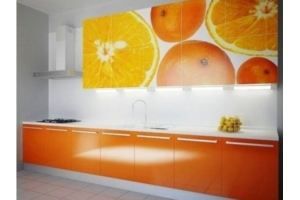 Кухня с фотопечатью Апельсин - Мебельная фабрика «La Ko Sta»