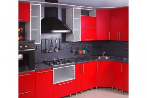 Кухня угловая Красный глянец - Мебельная фабрика «Альтернатива»