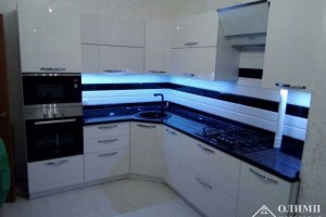 Кухня угловая с подсветкой Одиссея 15 - Мебельная фабрика «ОЛИМП»