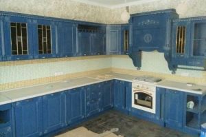 Кухня угловая синяя - Мебельная фабрика «IDEA»