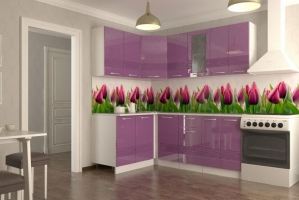 Кухня угловая Волна фиолетовый металлик - Мебельная фабрика «Фабрика кухни РМ»