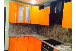 Кухня угол оранжевая ОД Волна 03 - Мебельная фабрика «ОЛИМП»