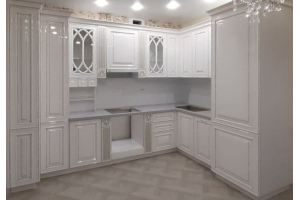 Кухня в стиле Барокко глянцевая белая - Мебельная фабрика «Фокси Мебель»