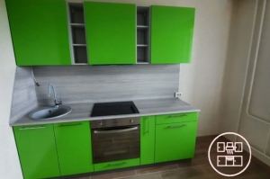 Кухня зеленая прямая - Мебельная фабрика «RiN Мебель»