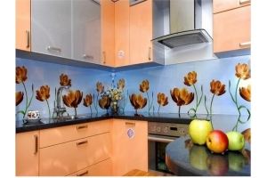 Кухонный фартук-Желтые цветы - Оптовый поставщик комплектующих «RBK studio»