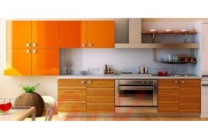 Кухонный гарнитур оранжевый прямой - Мебельная фабрика «ЯрКо»