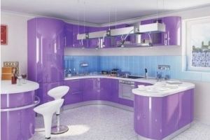 Кухонный гарнитур радиусный глянец 0110 - Мебельная фабрика «La Ko Sta»