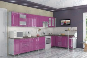 Кухонный гарнитур Розовый металлик - Мебельная фабрика «Январь»