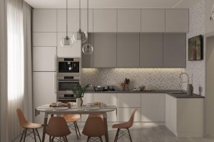 Кухонный гарнитур с фасадами из Акрилового пластика - Мебельная фабрика «Графская кухня»