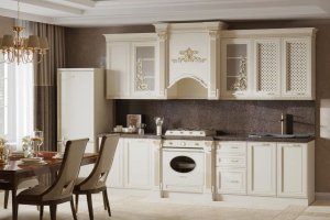 Кухонный гарнитур Венеция 2,40 крем, золото - Мебельная фабрика «Арида»