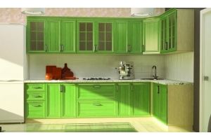 Кухонный гарнитур Зеленый дуб - Мебельная фабрика «Корвет»