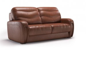 Малогабаритный кожаный диван FRANK - Мебельная фабрика «Sofmann»