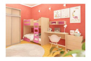 Мебель для детской Малина для двух детей - Мебельная фабрика «ЭККЕ»