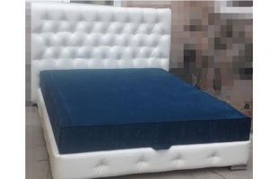 Мягкая кровать Chester2 в белом цвете - Мебельная фабрика «Krovatiya»