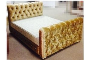Мягкая кровать с двумя спинками - Мебельная фабрика «Диваны от Ани и Вани»