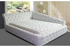 Мягкая кровать с каретной стяжкой - Мебельная фабрика «Диваны от Ани и Вани»