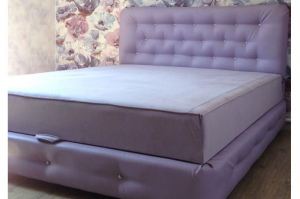 Мягкая сиреневая кровать - Мебельная фабрика «Krovatiya»