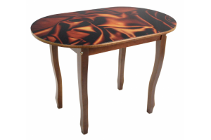 Обеденный стол Аир радиусный - Мебельная фабрика «Мебель из стекла»
