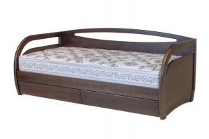 Односпальная кровать массив Скай - Мебельная фабрика «WoodCraft»