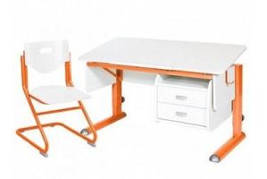Парта Моно-2 с подвесной тумбой на 2 ящика и стул SK-2 - Мебельная фабрика «Астек-Элара»