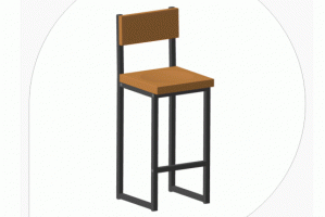 Полубарный стул РС57 со спинкой - Мебельная фабрика «Комфур»