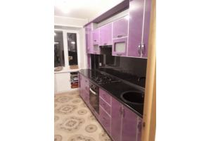 Прямая лиловая кухня - Мебельная фабрика «Натали»