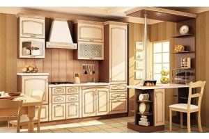 Прямая светлая кухня Аврора - Мебельная фабрика «Мир Нестандарта»