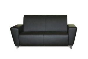 Прямой черный диван C-400 - Мебельная фабрика «Гартлекс»