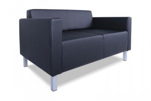 Прямой черный диван для офиса - Мебельная фабрика «Самсон-АРС»