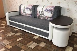 Прямой диван с пуфиком - Мебельная фабрика «Шкаffыч»