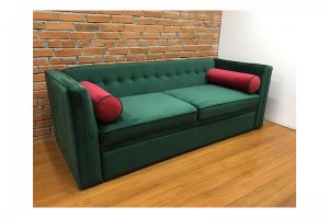 Прямой изумрудный диван - Мебельная фабрика «CHESTER»