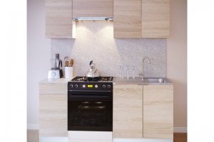 Прямой кухонный гарнитур Дуб сонома - Мебельная фабрика «Сокол»