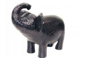 Пуф Слон 2 мини темно-коричневый/крокодил - Мебельная фабрика «Мебелик»