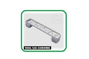 Ручка мебельная 1006-128-CHROME-белый - Оптовый поставщик комплектующих «СЛ Дон»