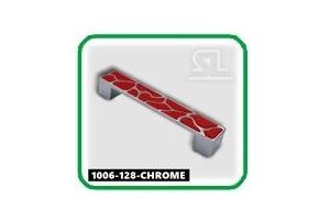 Ручка мебельная 1006-128-CHROME-белый - Оптовый поставщик комплектующих «СЛ Дон»