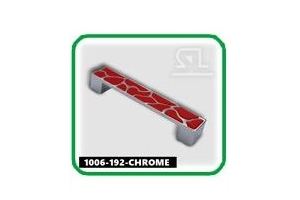 Ручка мебельная 1006-192-CHROME-красный