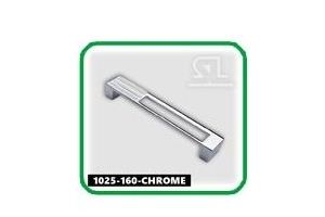 Ручка мебельная 1025-160-CHROME-белый - Оптовый поставщик комплектующих «СЛ Дон»