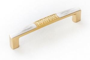 Ручка скоба 8101-128 золото - Оптовый поставщик комплектующих «Озёрская фурнитурная компания»