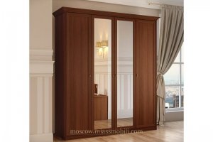 Шкаф 4-дверный с зеркалом Екатерина - Мебельная фабрика «Миасс Мебель»