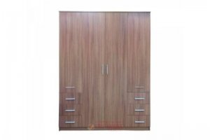 Шкаф 4-х дверный 6 ящиков с зеркалом - Мебельная фабрика «ГК Континент мебели»