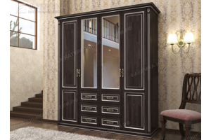 Шкаф черный Италия 410 - Мебельная фабрика «Фабрика натуральной мебели»