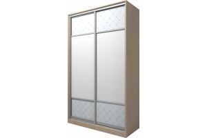Шкаф-купе 2х дверный стекло клетка - Мебельная фабрика «Дебрянск»