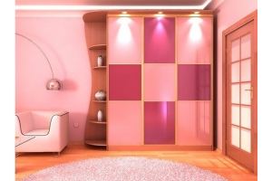 Шкаф-купе розовый 16 - Мебельная фабрика «Меркурий-Сурский»